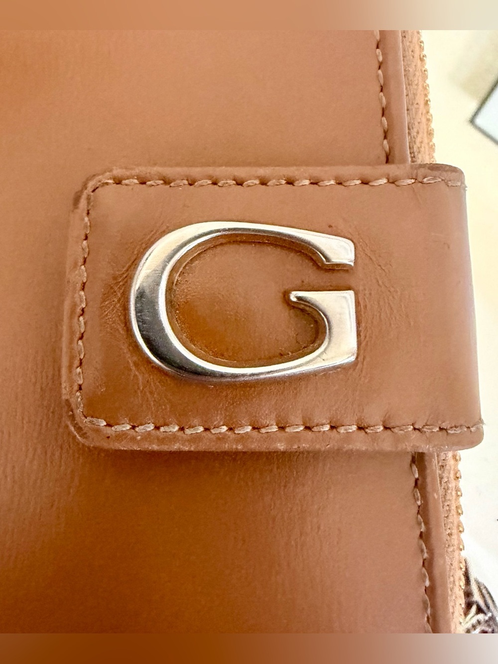 Gucci Horseshoe Tan leather bifold Compact wallet Clutch Made in Italy - Picture 8 of 15